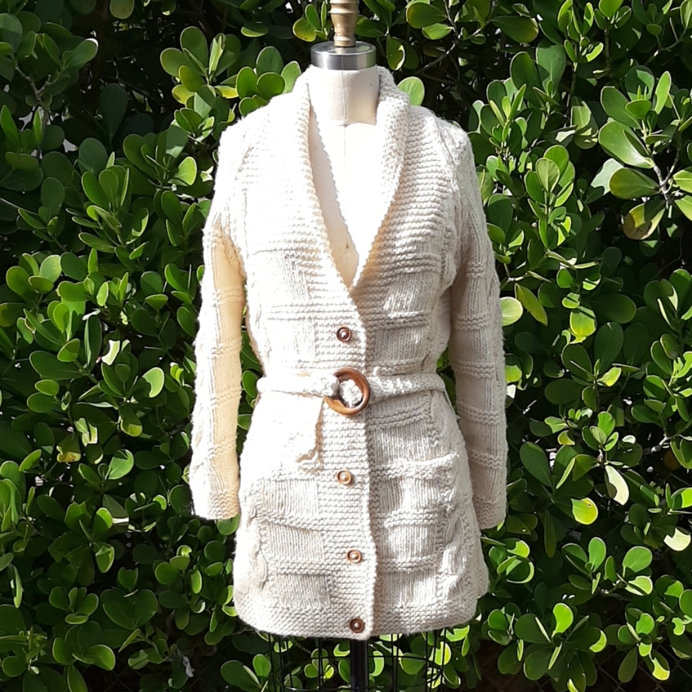 Vintage handmade cotton wool sweater